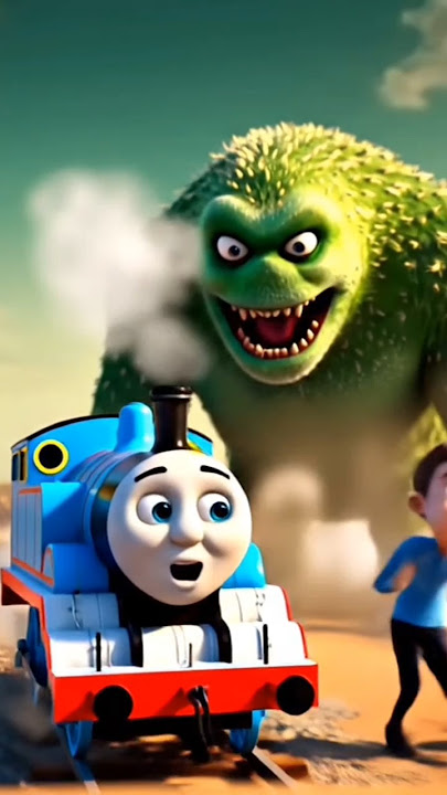 Thomas exe runs away from thegreenmonster#shorts#train#trending#thomasandfriends#song#funny#cartoon
