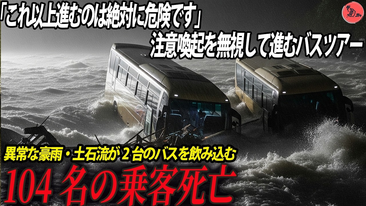 【日本バス史上最悪の事故】注意を無視して高さ100mの土石流が2台のバスを飲み込み崖下の川に転落…残されたたった1人の少年が見た悲惨な光景…あの日の「飛騨川バス転落事故」