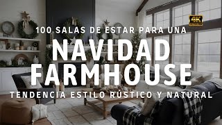 🎄 FARMHOUSE CHRISTMAS: 100 Living Rooms ✨ Rustic and Natural Style TREND 🌿🏡 screenshot 5