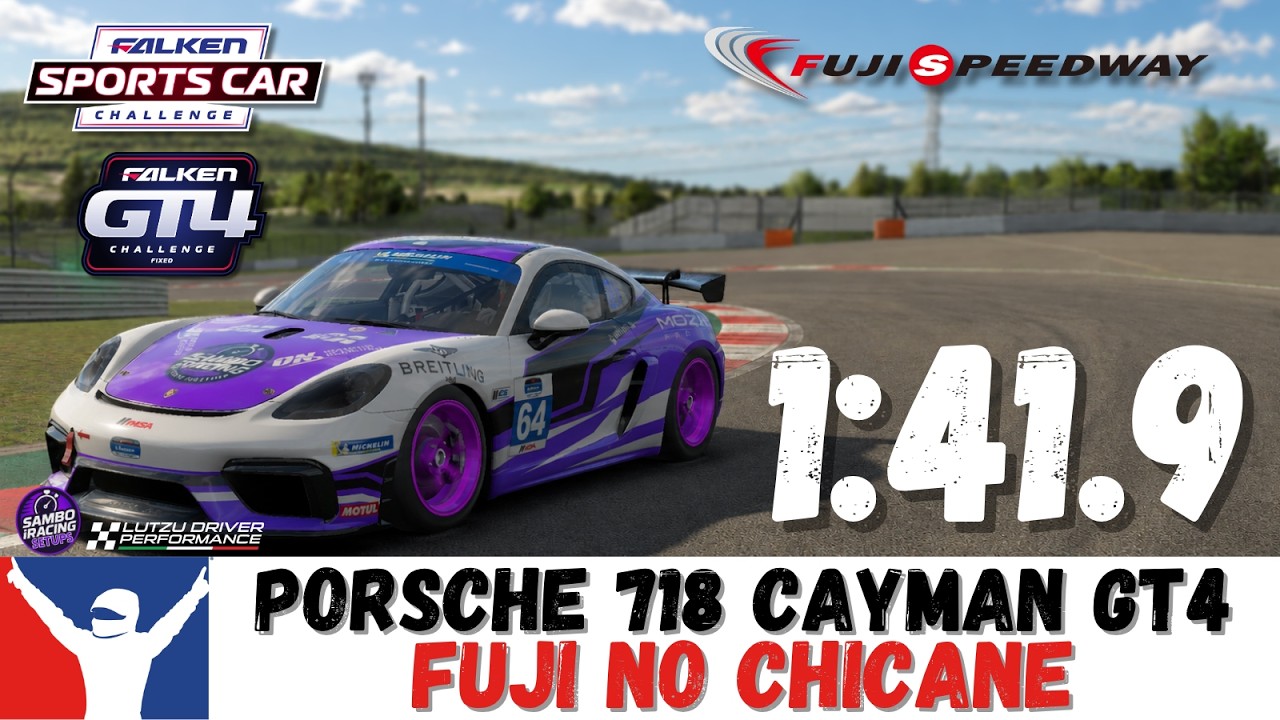 iRacing Porsche GT4 Fuji Guide 1:41.9 Porsche Cayman GT4 Fuji No