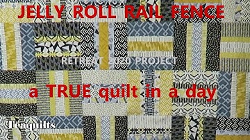 Teaquilts:  Jelly Roll Rail Fence Quilt Top