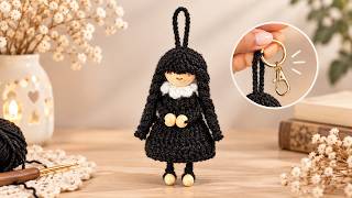 Crochet Spooky Doll Keychain 👻 | Easy Halloween Crochet Tutorial