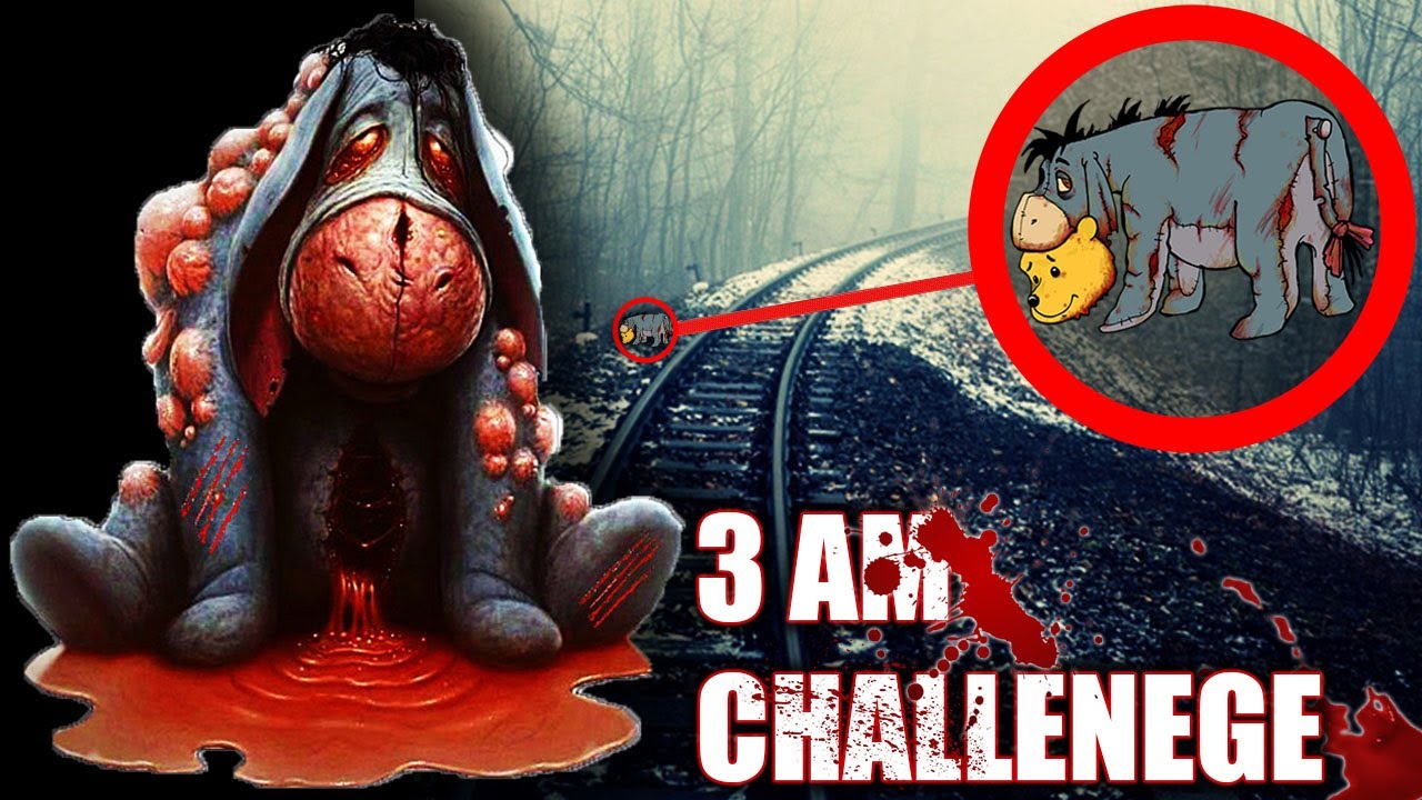 3 AM OVERNIGHT CHALLENGE AT ABANDONED TRAIN TRACKS || TWO MAN HIDE AND SEEK WITH POSSESSED EEYORE!!