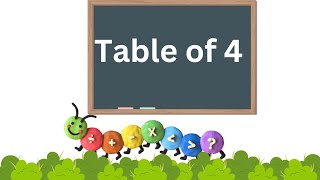 table of 4 || multiplication of 4