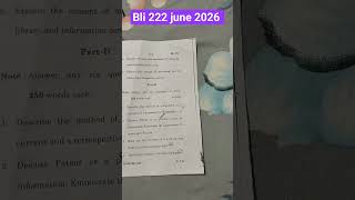 blis question paper #pyqs bli222 paper #blis #library #ignou
