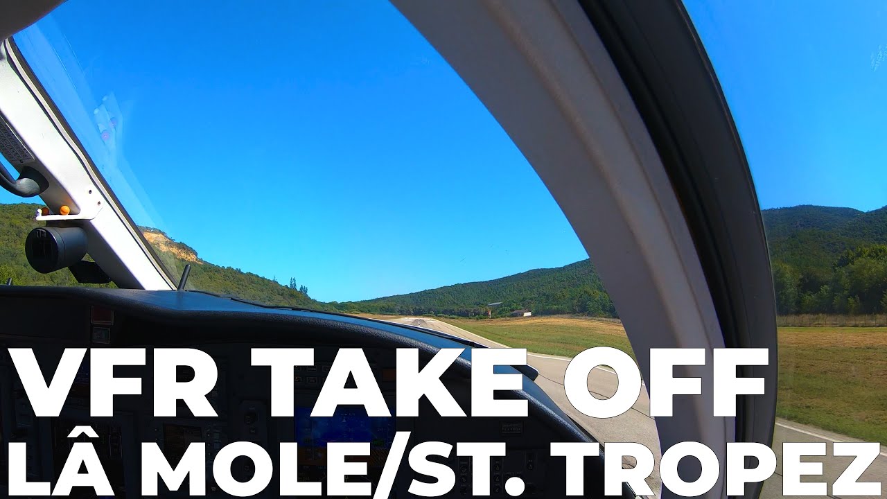 Cessna Citation CJ2+ VFR Take Off La Môle/St. Tropez (4K Cessna Citation CJ2+ VFR Take Off La Môle/St. Tropez (4K