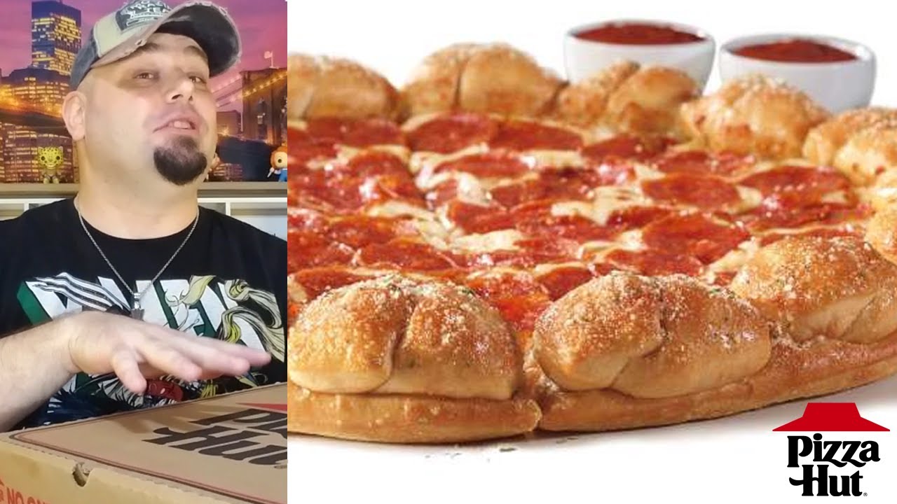 Pizza Hut Stuffed Garlic Knots Pizza Review YouTube