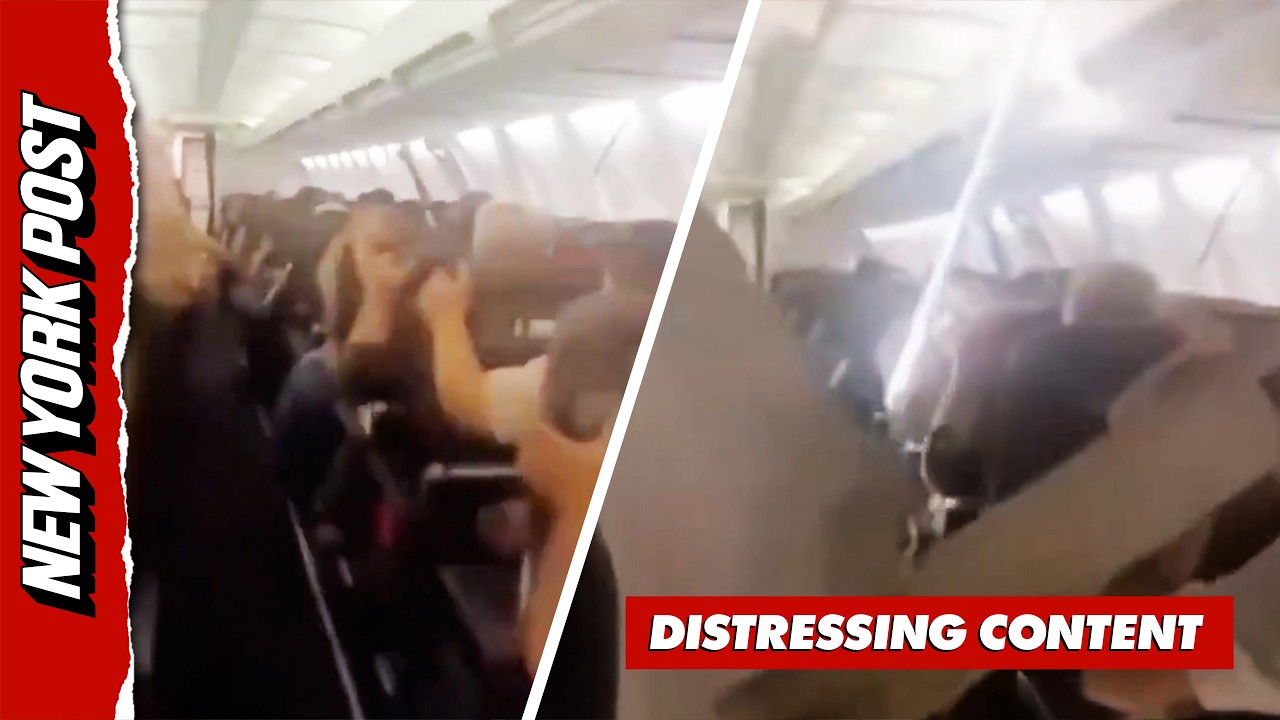 Passengers Panic as Severe Turbulence Rips Through Plane Cabin