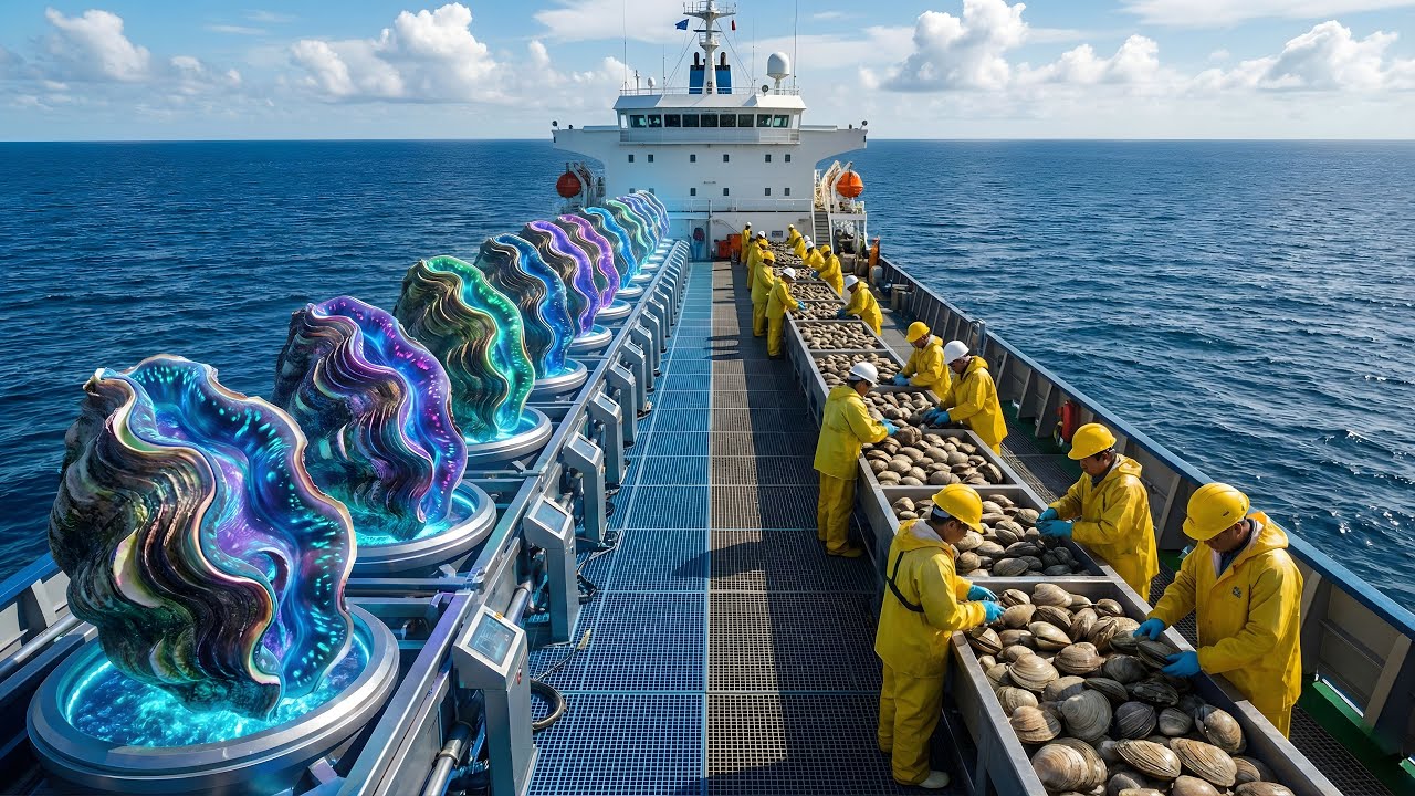 Inside the Modern Giant Clam Factory: Amazing Seafood Processing ...