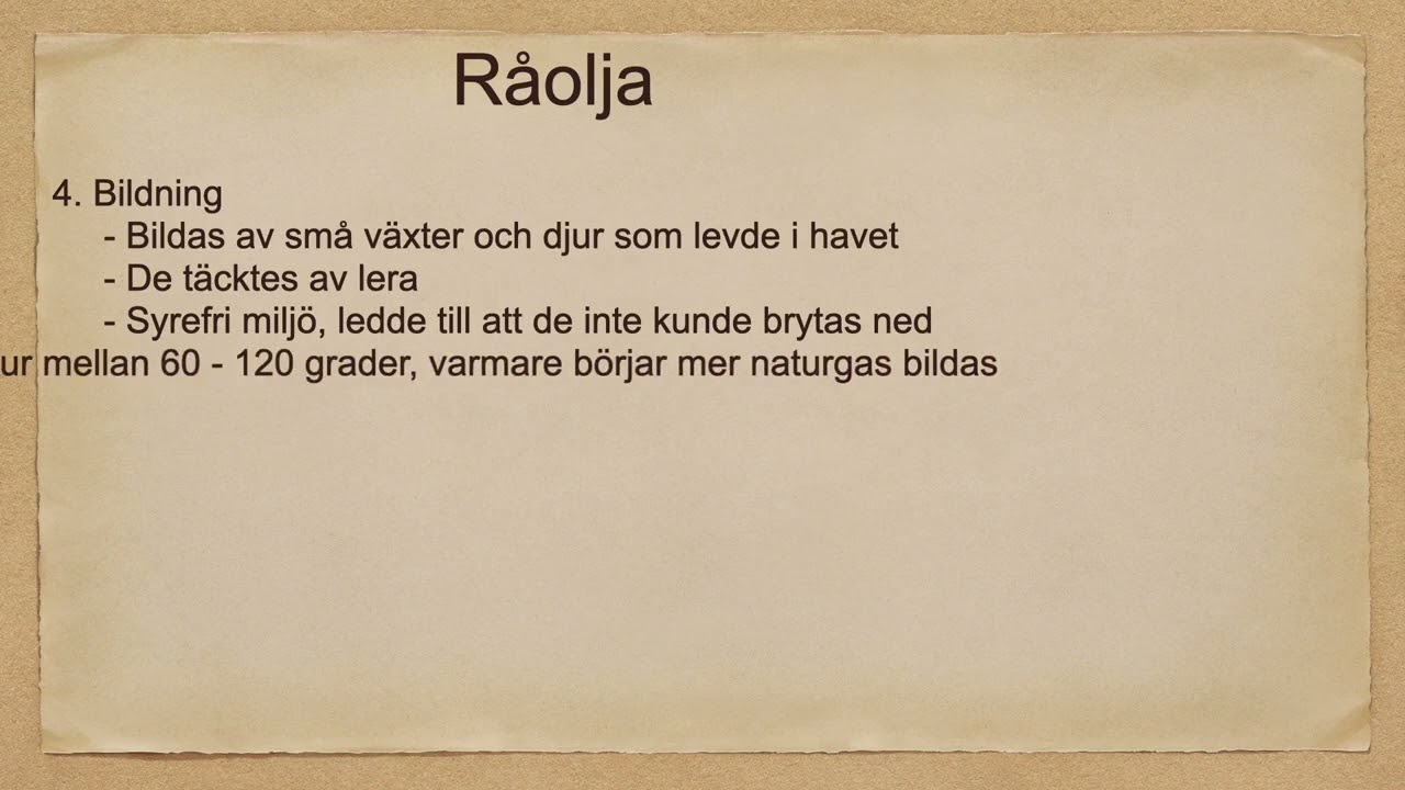 Fossila bränslen olja