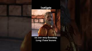 instigate — Dragon age : Origins dialogue scene