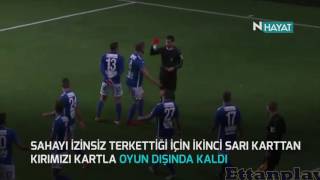 N Hayat... Gol sevincinde tribünlere çıktı maça geri dönemedi!