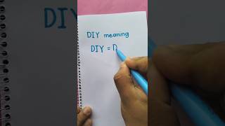 Do you know DIY meaning❓#shortsfeed #shortsviral #shortvideo #shorts #diymeaning #rifatsideas