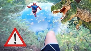 EPIC DINOSAUR PARKOUR CHASE (GONE WRONG) ***
