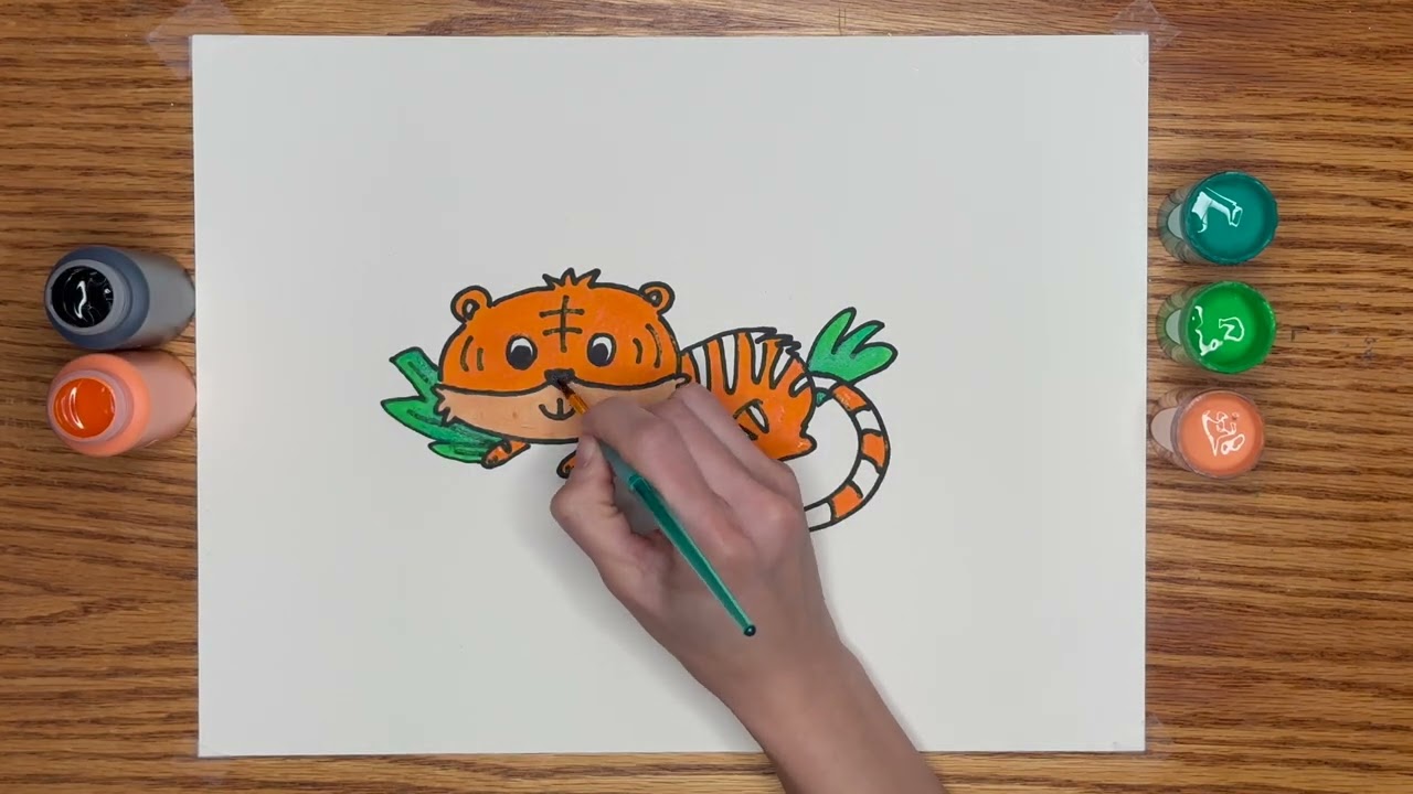 How to Draw A Tiger for Kids! 