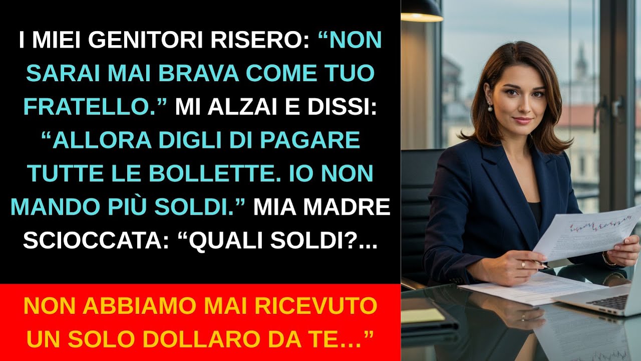 I miei genitori mi hanno detta fallita mentre lodavano mio fratello — finché hão detto che ero CFO