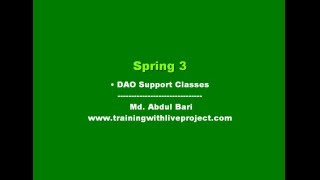 Spring JDBC Class Lecture(DAO Support Classes)- 04