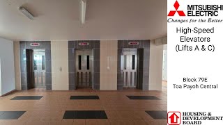 [Lights replaced] Mitsubishi High-Speed Traction Elevators at Block 79E Toa Payoh Ctrl (Lifts A & C)