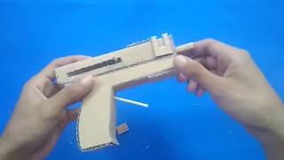 Cara Mudah Membuat Pistol Mainan Dari Kardus Simple Youtube