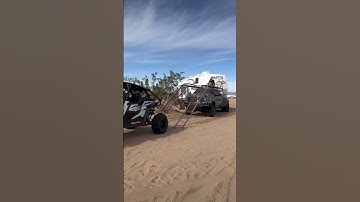 My friend built a overcab storage roof rack he had to get creative #glamis #rzrlife #rzr