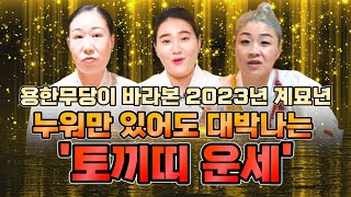 2023년 누워만있어도 재물,금전 대박나는 토끼띠운세 2023년 대박나는띠 '토끼띠 운세'  63년생 75년…