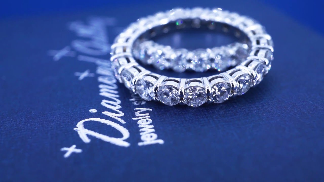 Золотые кольца с бриллиантами по кругу от Diamond Gallery