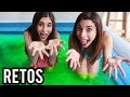 RETOS EN LA PISCINA DE SLIME CON MI HERMANA | Lyna Vlogs