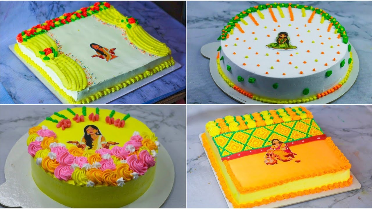 𝗛𝗮𝗹𝗱𝗶 𝗖𝗮𝗸𝗲 𝗗𝗲𝘀𝗶𝗴𝗻 | Elegant Haldi Ceremony Cake Design | Cake Decoration Step by Step| Cake Design