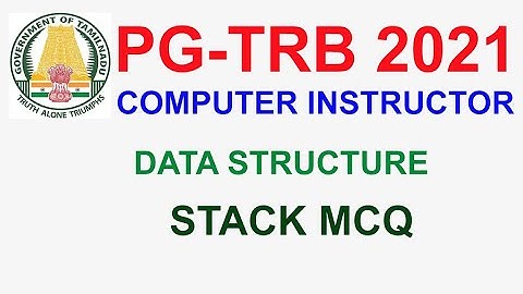 TRB  Computer Instructor Data Structure  STACK | VIBRANT ONLINE ACADEMY