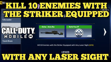 COD MOBILE! Kill 10 Enemies With The Striker Equipped with Any Laser Sight ! Season 9 Retribution