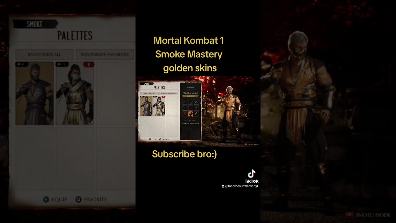 Smoke mastery golden skins 