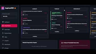 Aspirant OS_ Digital Calender and Syllabus Tracker