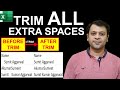USE OF TRIM FUNCTION IN MS-EXCEL | REMOVE ALL UNWANTED EXTRA SPACES
