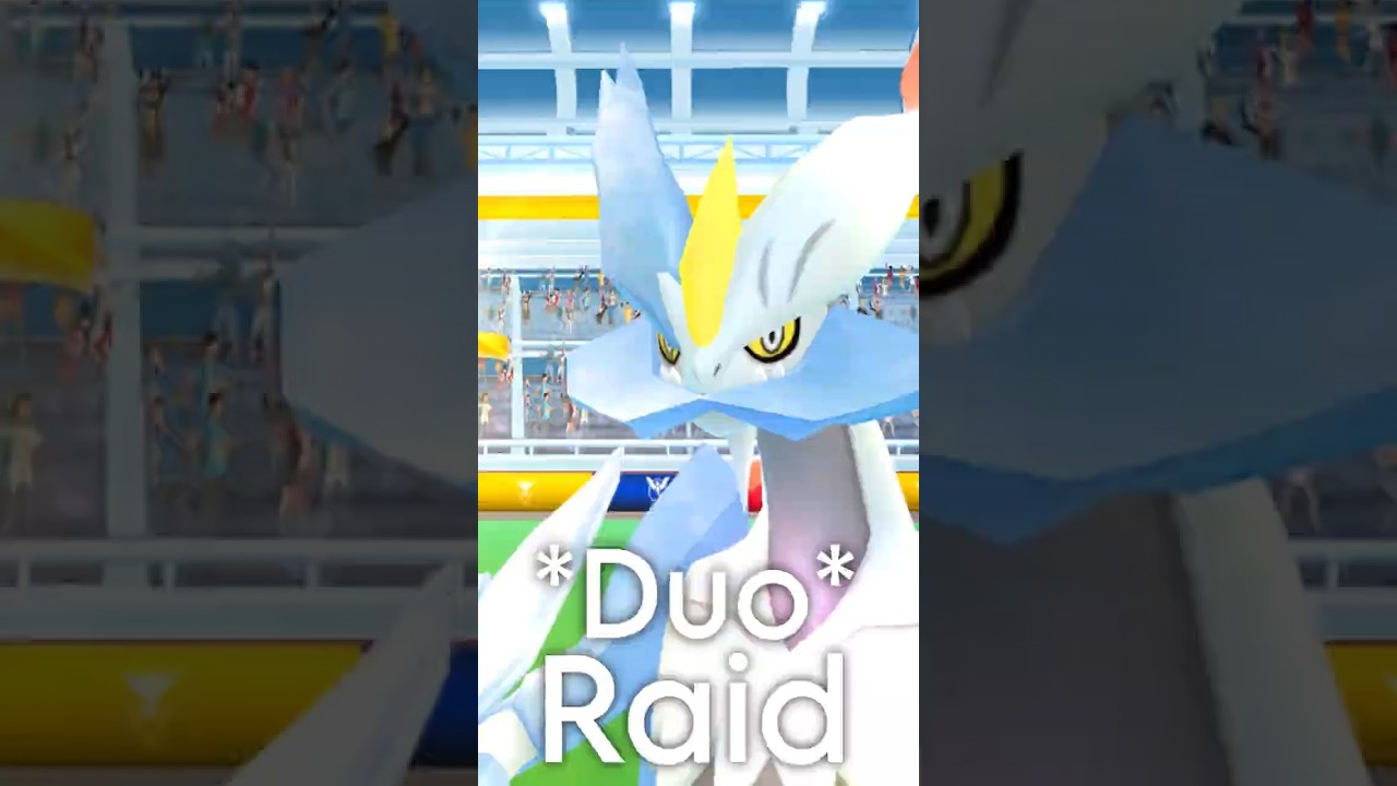 White KYUREM *DUO* Fusion Raid in Pokemon GO.