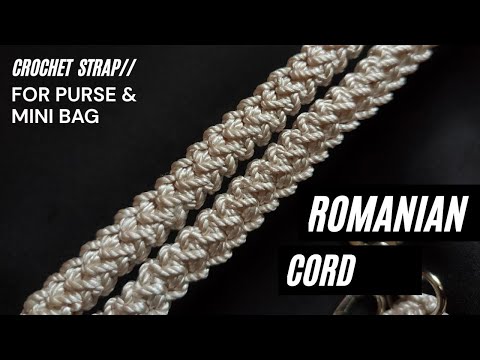 Membuat Tali Dompet Rajut Romanian Cord Crochet Purse Strap 