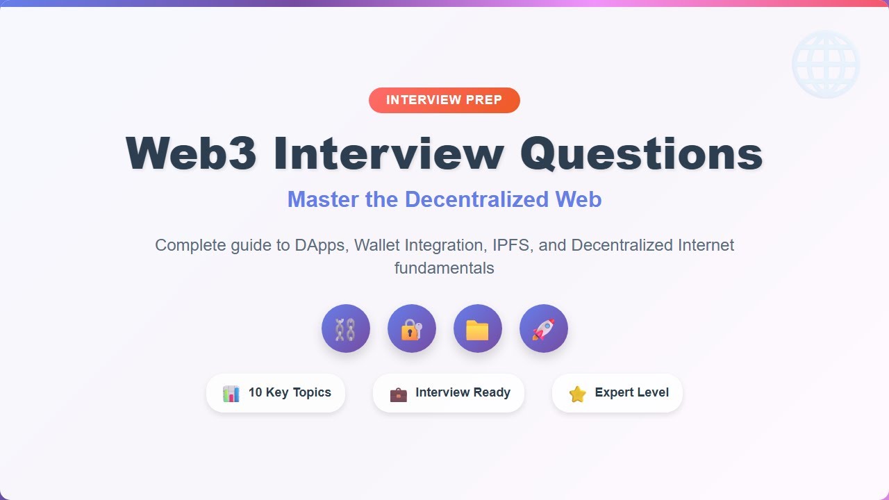 Web3 Interview Questions: Master DApps, Wallet Integration & IPFS for  Blockchain Jobs