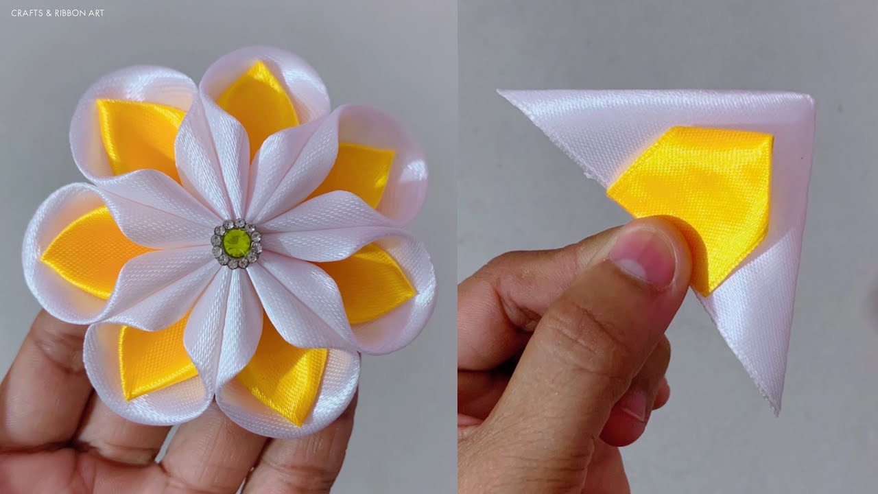 DIY Ribbon Flowers | DIY Easy Beautiful Flowers | Very Easy Idea | How to Make Satin Ribbon Flower