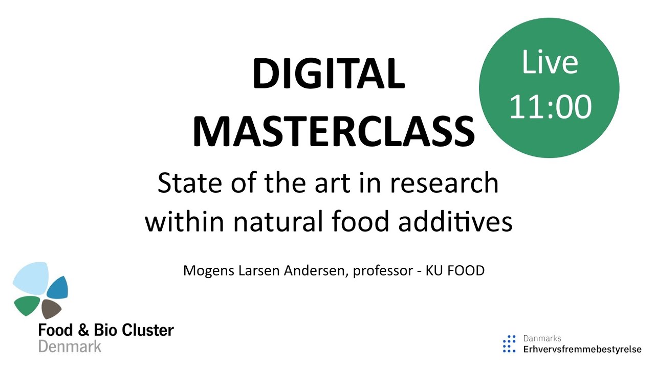 Digital masterclass: State of the art in research within natural food additives