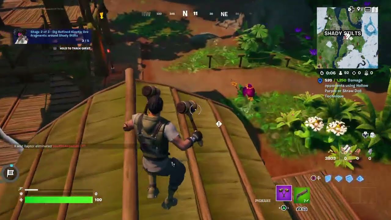 How to Dig Refined Kinetic Ore Fragments around Shady Stilts - Fortnite Quest