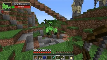 246  Minecraft  MUTANT CREATURES MOD MUTANT CREEPER & MUTANT SNOW GOLEM Mod Showcase