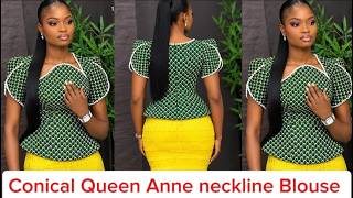How to Draft a Conical Queen Anne Neckline Bustier Blouse | Step-by-Step Pattern Drafting Tutorial