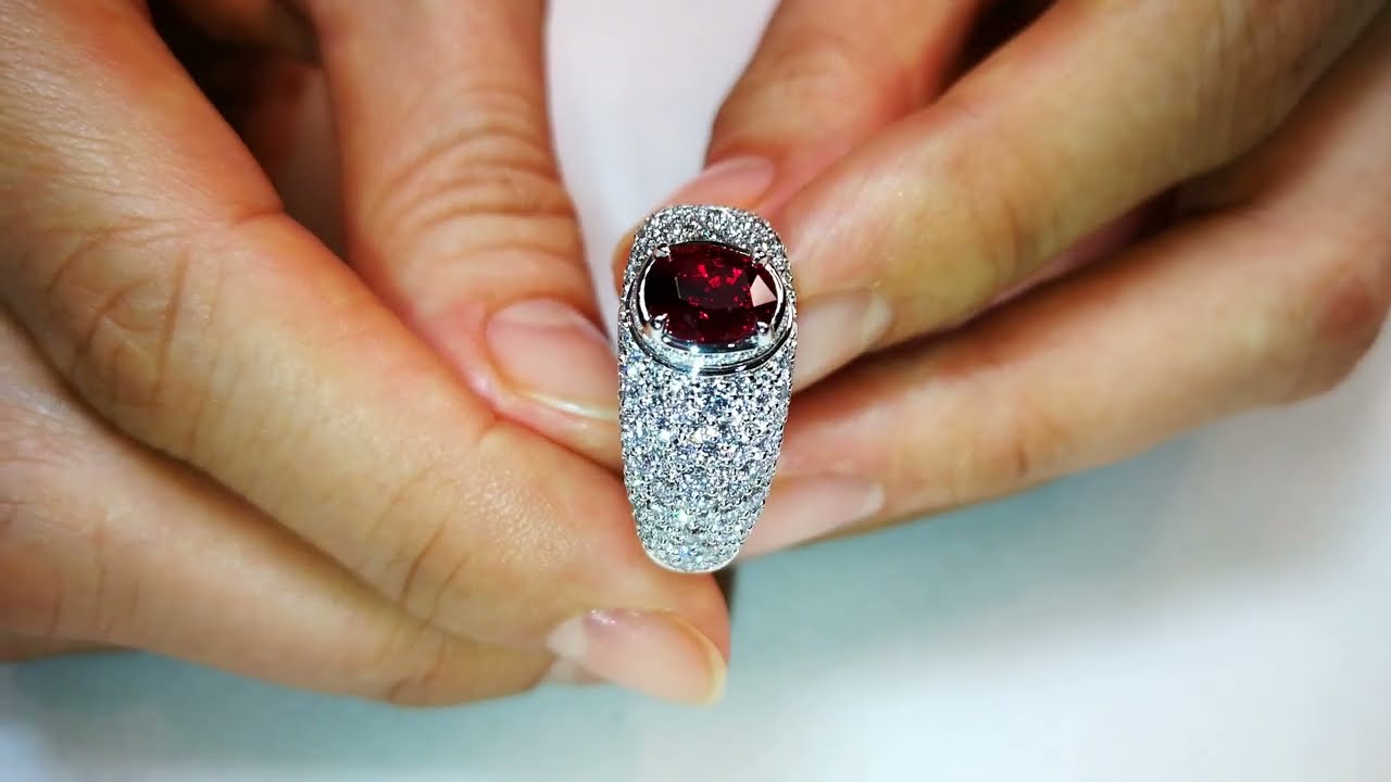 Mogok Unheated Pigeon Blood Red Ruby  Ring 2.08 carats by Kat Florence