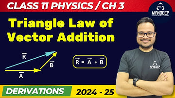 Triangle Law of Vector Addition | Class 11 Physics Chapter 3 | Important Topics | CBSE 2024-25