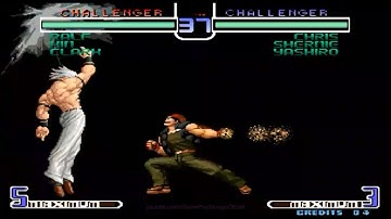 Ralf Galactica Phantom vs Orochi Chris Moves | KOF 2002 Magic Plus II