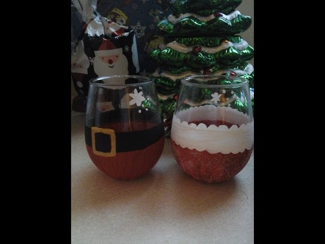 Mr & Mrs Claus Wine Glass Gift Set