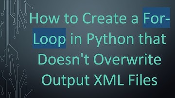 How to Create a For-Loop in Python that Doesn