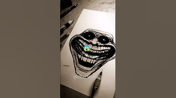 drawing troll face #shorts