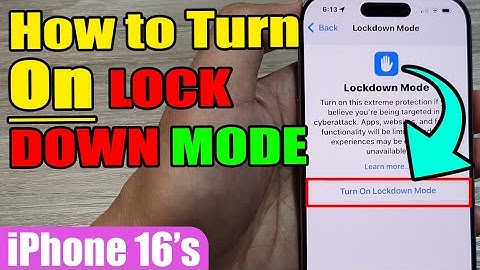 🔒iPhone 16/16 Pro Max: How to Turn On LOCK DOWN MODE