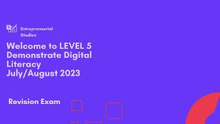 Demonstrate Digital Literacy Level 5 CDACC TVET