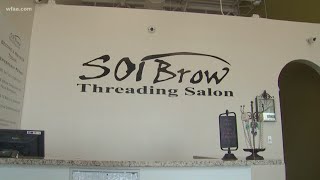 Surveillance video shows woman stealing from Soi Brow Threading Salon in Midlothian